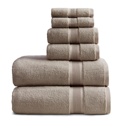 Springtree Home Luxury Bamboo Rayon Plush Bath Towel Set | 4-Pack | White
