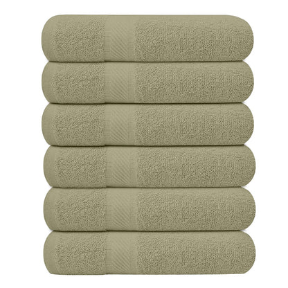 KAHAF COLLECTION 6 Pack Bath Towels Set (27 x 54 Inches) 100% Ring Spun Cotton, Lightweight, Quick Dry, Highly Absorbent Towels Multicolor, (27x54) Inches