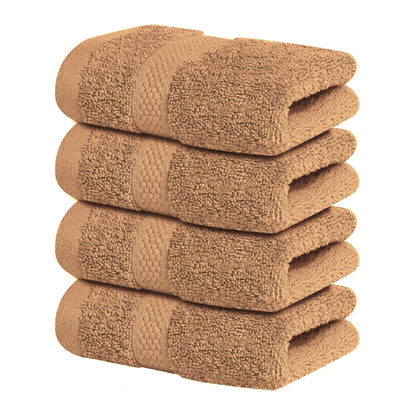 Infinitee Xclusives 100% Ring-Spun Cotton Bath Towels for Bathroom - Pack 4