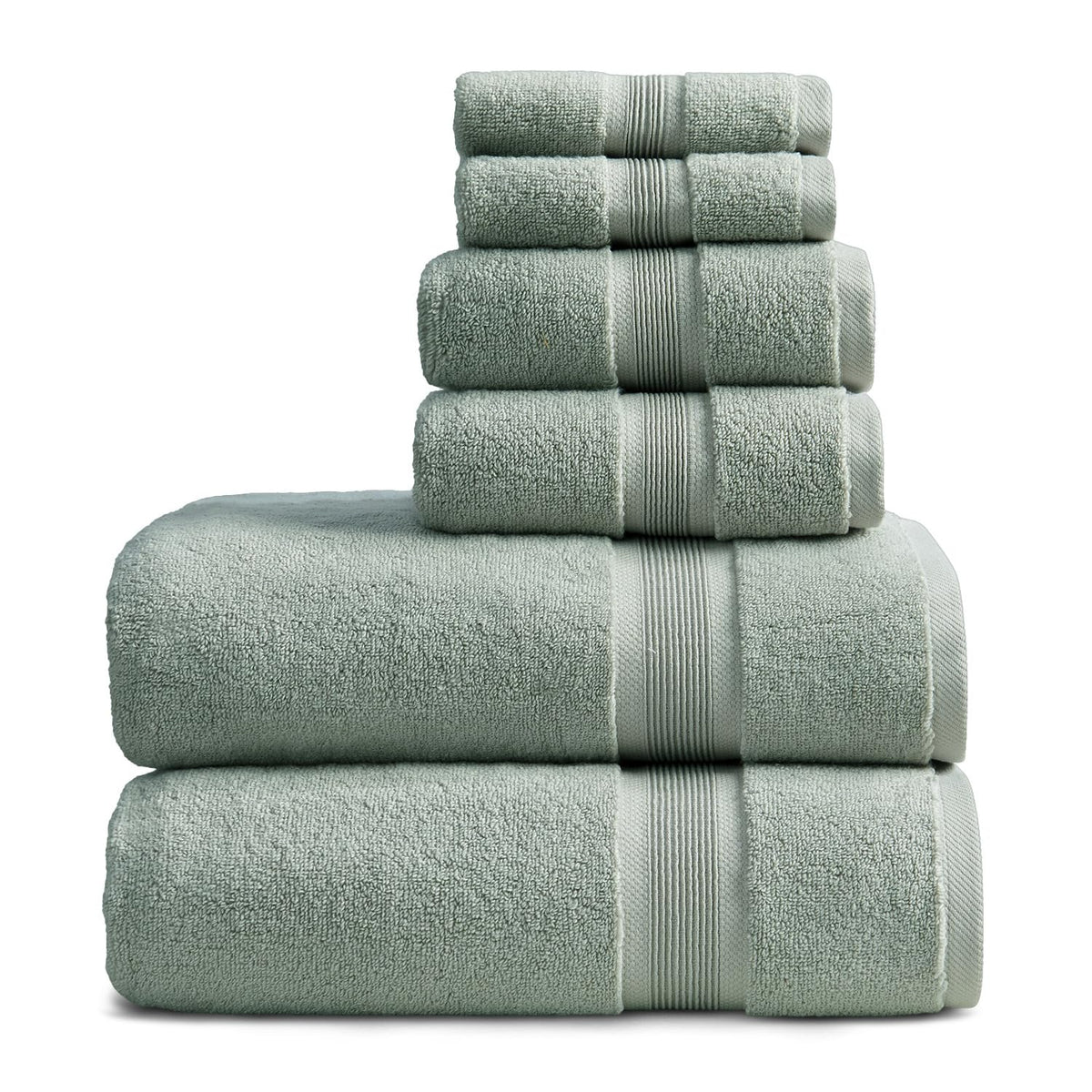 Springtree Home Luxury Bamboo Rayon Plush Bath Towel Set | 4-Pack | White