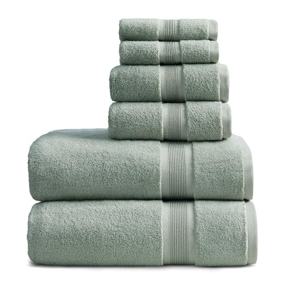 Springtree Home Luxury Bamboo Rayon Plush Bath Towel Set | 4-Pack | White