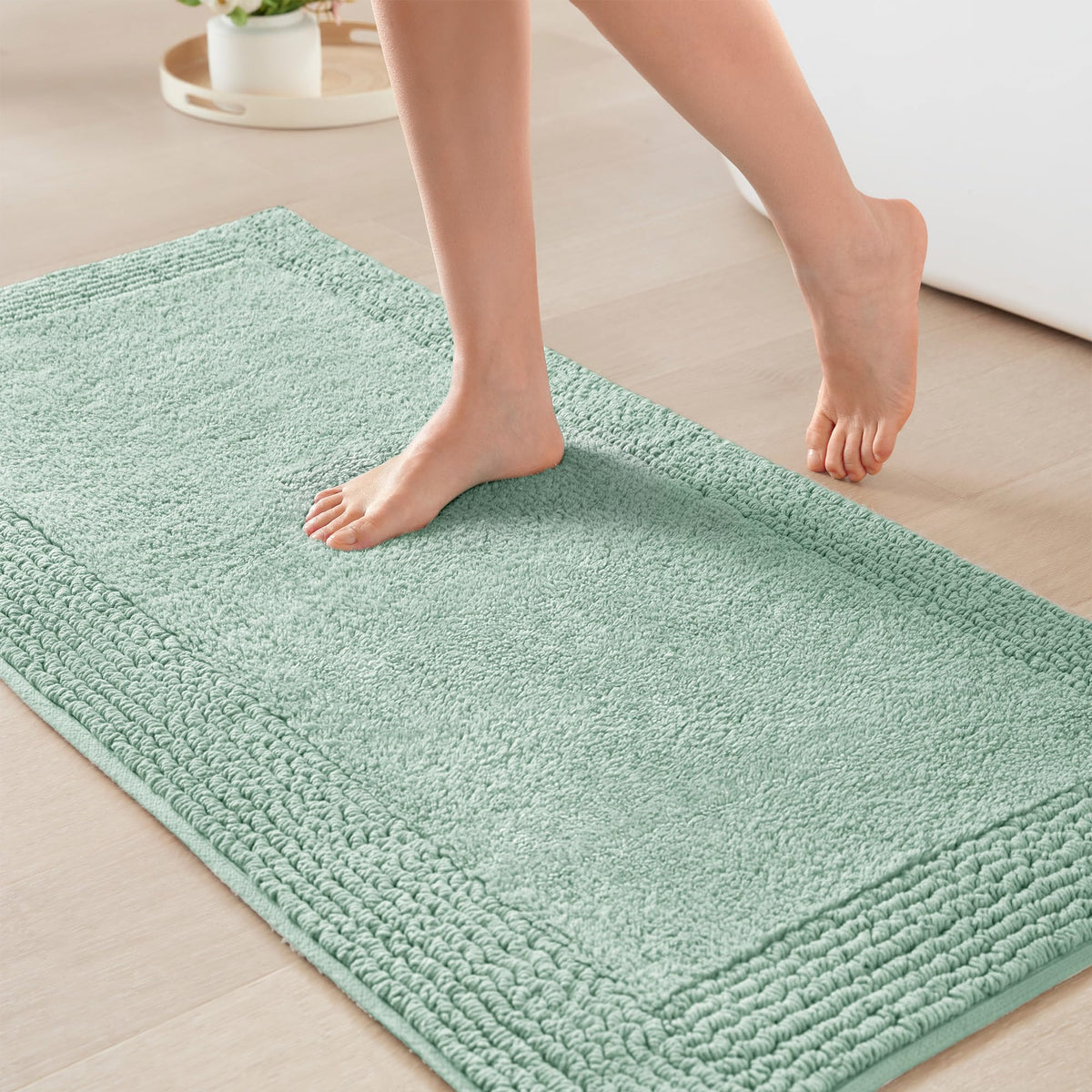 Madison Park Splendor Reversible 100% Cotton Bath Rug, 20 x 30, White