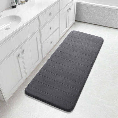 Yimobra Memory Foam Bath Mat, Super Soft & Absorbent Bathroom Rug, Grey
