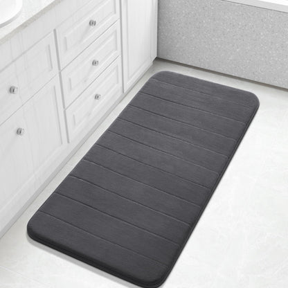 Yimobra Memory Foam Bath Mat, Super Soft & Absorbent Bathroom Rug, Grey