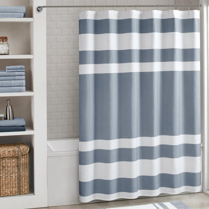 Madison Park Spa Waffle Shower Curtain for Bathroom, 72 x 72, Grey