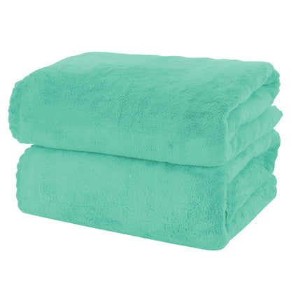 MOONQUEEN 2 Pack Premium Bath Towel Set - Quick Drying - Microfiber Coral Velvet Highly Absorbent Towels - Multipurpose Use as Bath Fitness, Bathroom, Shower, Sports, Yoga Towel (Grey)