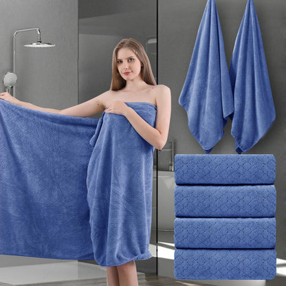 Ycosy 8-Piece Bath Towels Set,2 Oversized Bath Sheet,2 Hand Towels and 4 Washcloths - 600 GSM Soft Microfiber Highly Absorbent Quick Dry Shower Towel Collection for Bathroom Hotel and Spa,Mint Green