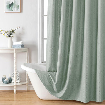 Aiyufeng Moga Sage Green Shower Curtain - 3D Embossed Textured Shower Curtains for Bathroom, Luxury Polyester Cloth Bath Curtain, 72Wx72H, Green