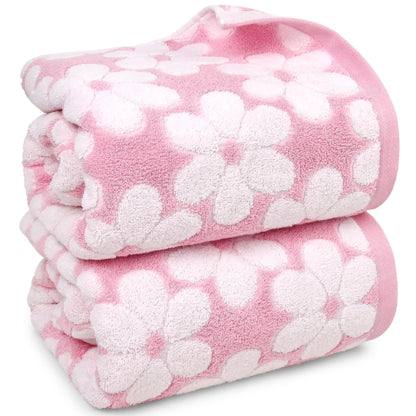 Soft Bath Towels 2 Pack, Super Absorbent Shower Towels 27.5x55 Inches