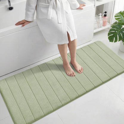 Yimobra Memory Foam Bath Mat, Super Soft & Absorbent Bathroom Rug, Grey
