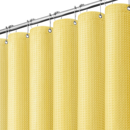 Dynamene Waffle Shower Curtain 256 GSM Heavy Duty Fabric 72"x72" Sage Green