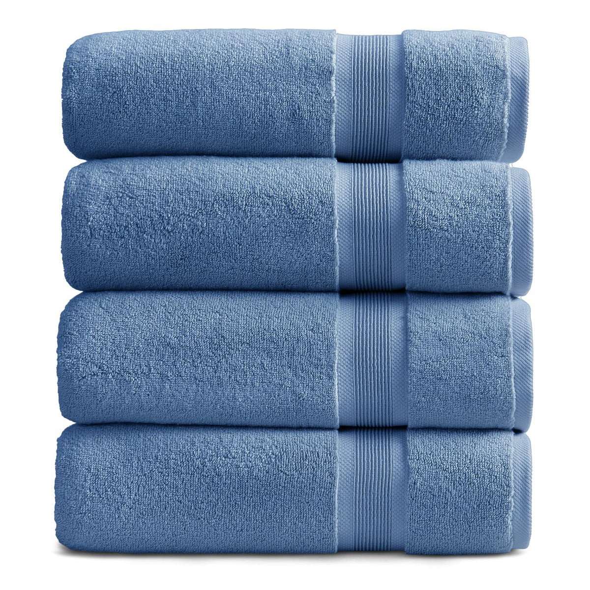 Springtree Home Luxury Bamboo Rayon Plush Bath Towel Set | 4-Pack | White