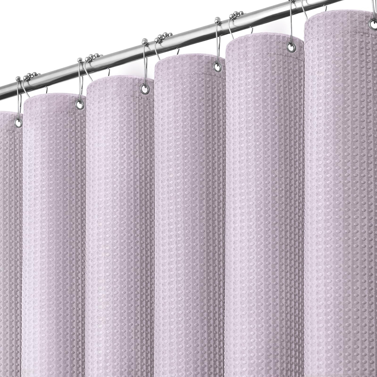 Dynamene Waffle Shower Curtain 256 GSM Heavy Duty Fabric 72"x72" Sage Green