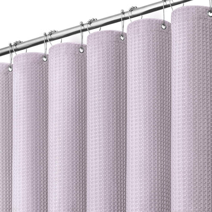 Dynamene Waffle Shower Curtain 256 GSM Heavy Duty Fabric 72"x72" Sage Green