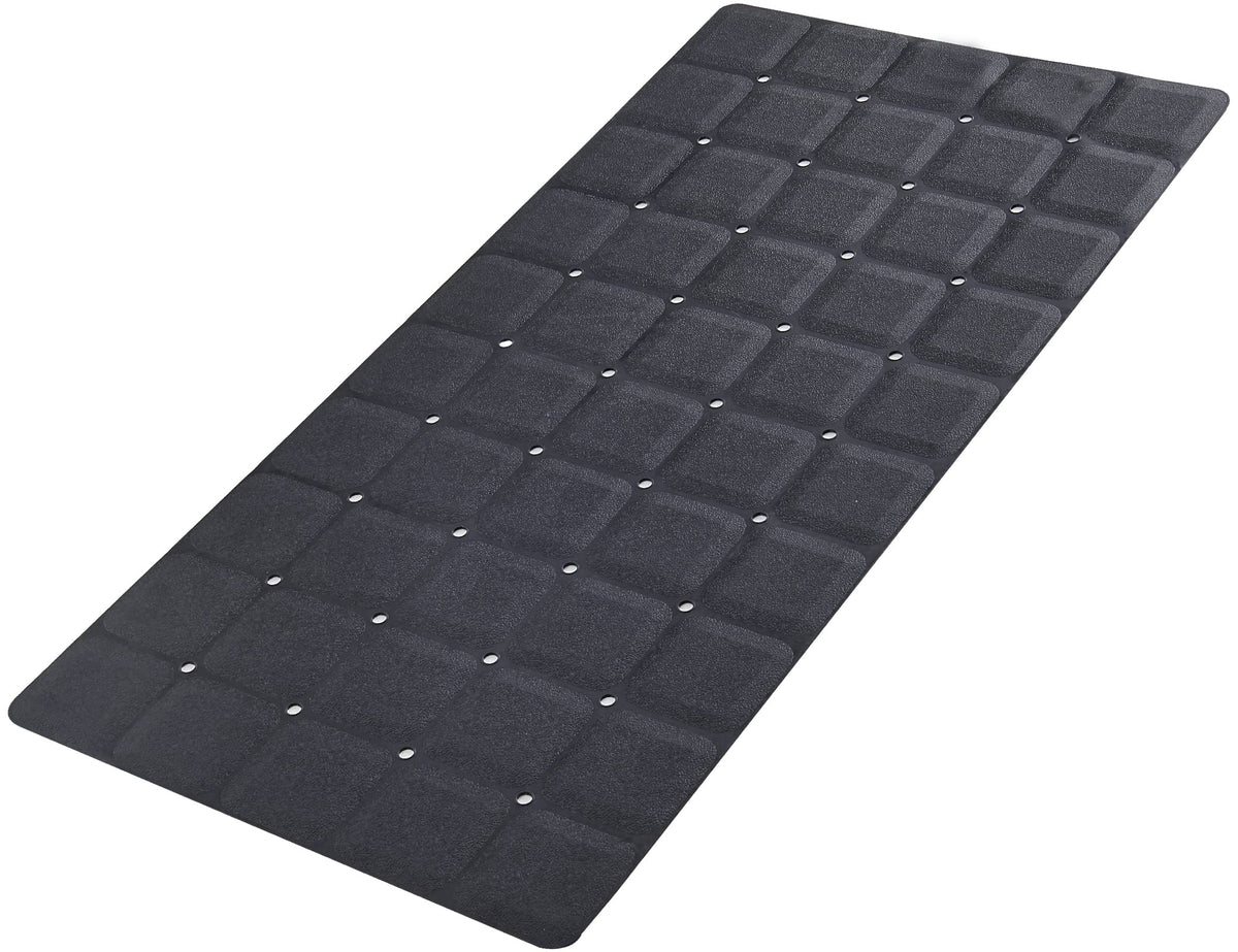 Webos Foldable Silicone Bathtub Mat: Jumbo Size Heavy Duty Safety Bath Mat for Tub Without Suction Cups Non Slip Bath & Shower Mat for Textured, Reglazed, Refinished Tub (Grey, 35.8 x 17.7)