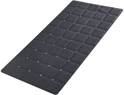 Webos Foldable Silicone Bathtub Mat: Jumbo Size Heavy Duty Safety Bath Mat for Tub Without Suction Cups Non Slip Bath & Shower Mat for Textured, Reglazed, Refinished Tub (Grey, 35.8 x 17.7)
