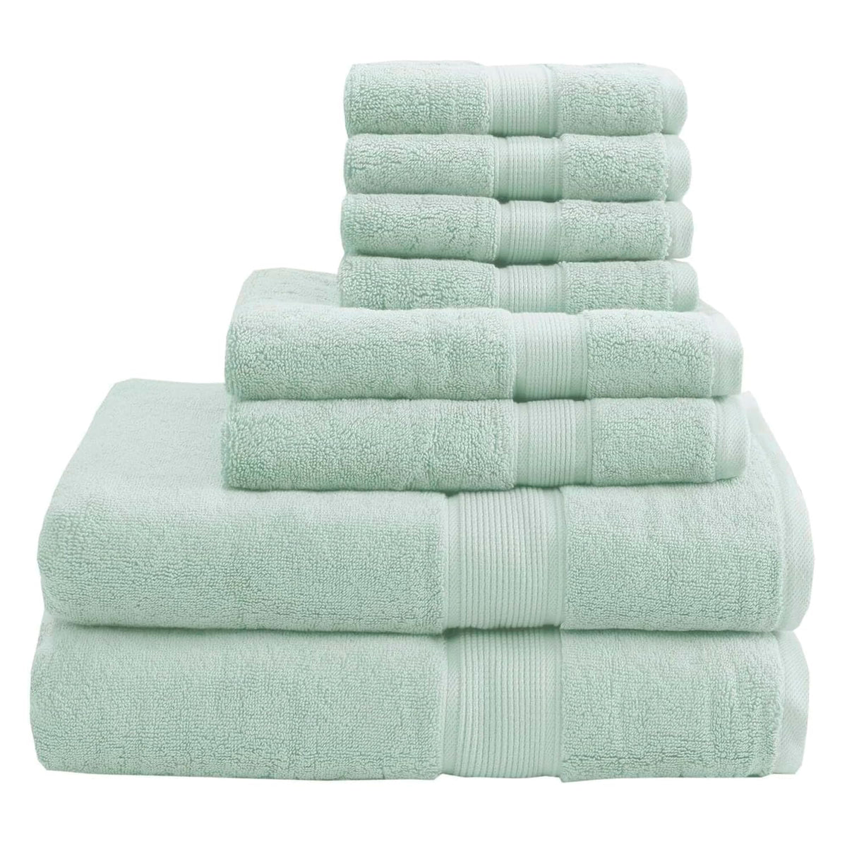 Madison Park 800GSM 100% Cotton Bathroom Bath Towel Set of 8, Natural
