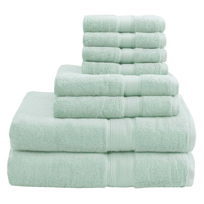 Madison Park 800GSM 100% Cotton Bathroom Bath Towel Set of 8, Natural