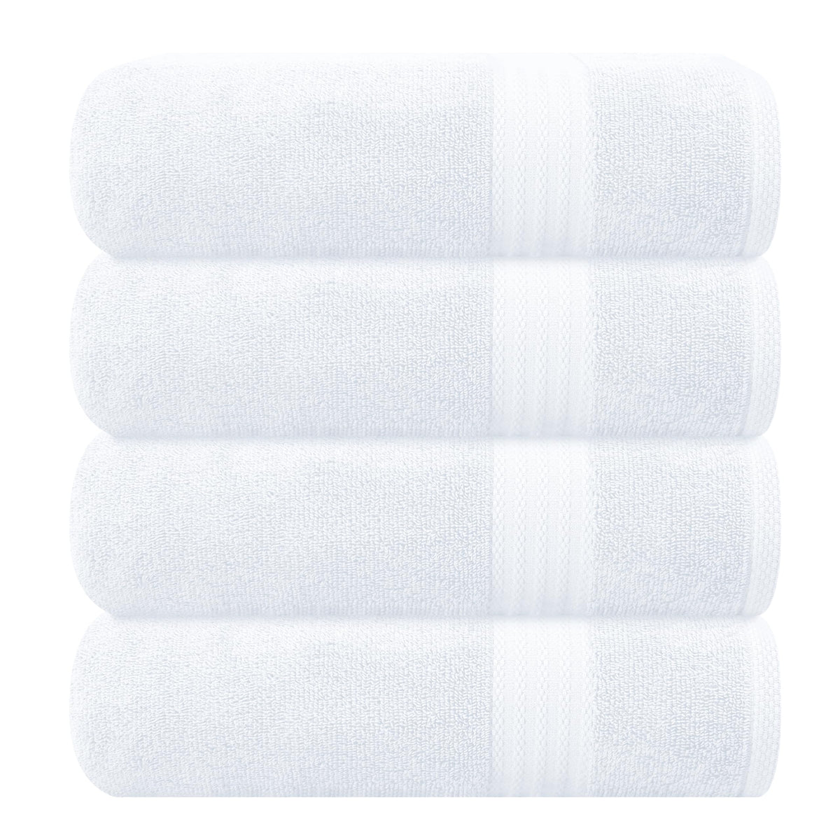 GLAMBURG Ultra Soft 8-Piece Towel Set - 100% Pure Ringspun Cotton, Contains 2 Oversized Bath Towels 27x54, 2 Hand Towels 16x28, 4 Wash Cloths 13x13 - Ideal for Everyday use, Hotel & Spa - Pink