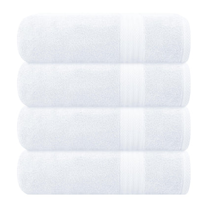 GLAMBURG Ultra Soft 8-Piece Towel Set - 100% Pure Ringspun Cotton, Contains 2 Oversized Bath Towels 27x54, 2 Hand Towels 16x28, 4 Wash Cloths 13x13 - Ideal for Everyday use, Hotel & Spa - Pink