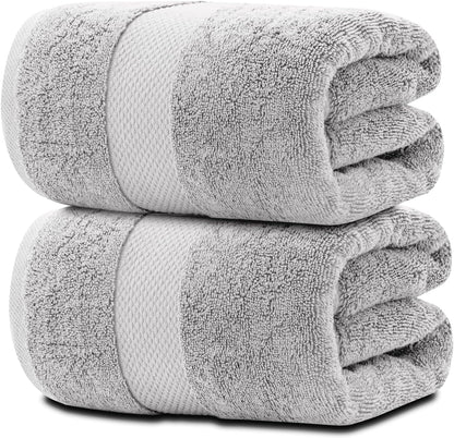 White Classic Luxury Soft Bath Sheet Towels - 650 GSM Cotton Luxury Bath Towels Extra Large 35x70 | Highly Absorbent and Quick Dry | Hotel Collection Extra Large Bath Towels Oversized, Taupe, 2 Pack