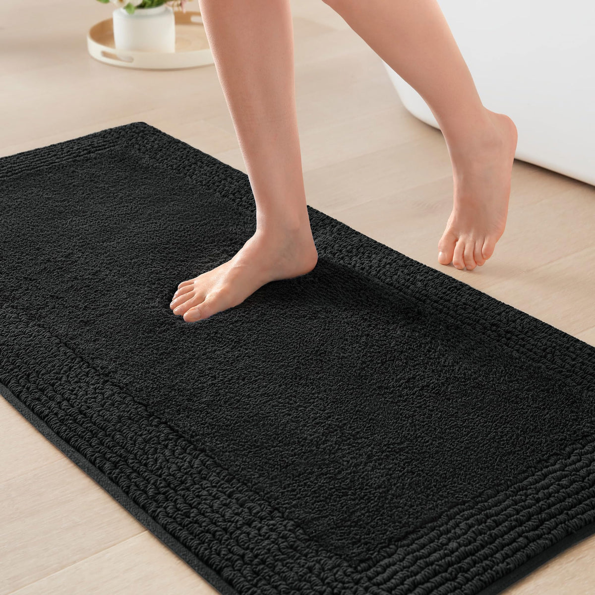 Madison Park Splendor Reversible 100% Cotton Bath Rug, 20 x 30, White