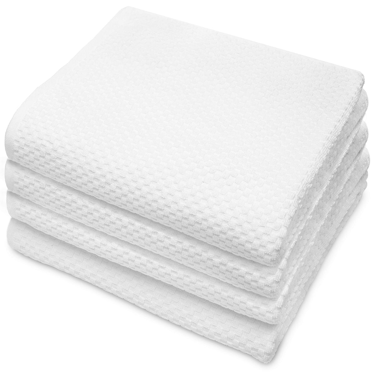 COTTON CRAFT Euro Spa Waffle Weave Bath Towels - Set of 4 Linen Towels