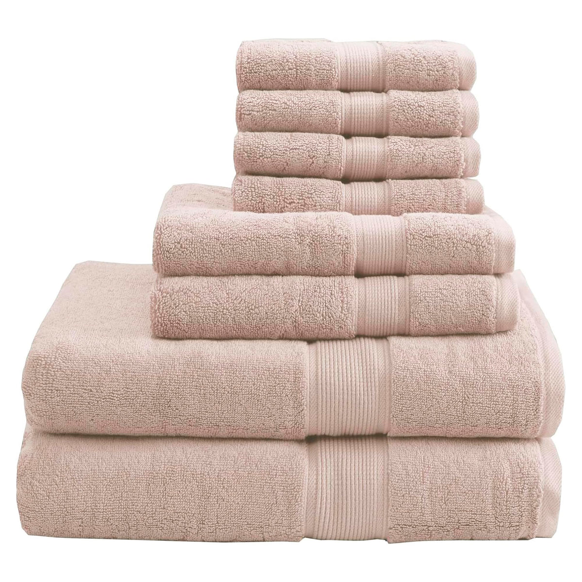 Madison Park 800GSM 100% Cotton Bathroom Bath Towel Set of 8, Natural