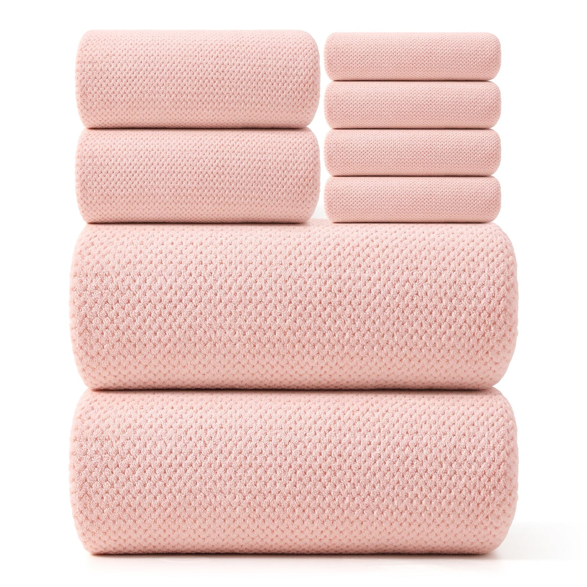 REDKISS 4 Pack Premium Bath Towels, Plush Coral Fleece Towels for Bathroom, Extra Large Bath Towels Set of 4 (35 x 70 in), Super Soft Highly Absorbent Shower Towels for Spa, Gym, Travel, Dark Gray