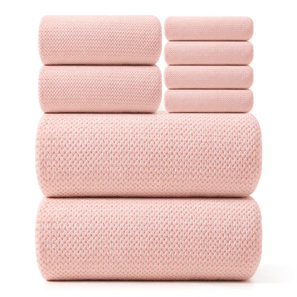 REDKISS 4 Pack Premium Bath Towels, Plush Coral Fleece Towels for Bathroom, Extra Large Bath Towels Set of 4 (35 x 70 in), Super Soft Highly Absorbent Shower Towels for Spa, Gym, Travel, Dark Gray
