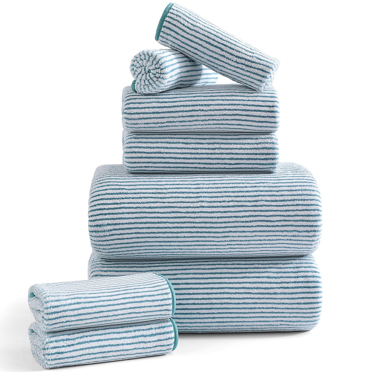4 Piece Bath Towel Set 35"x70"Oversized Bath Towel for Bathroom Ultra Soft Fluffy Extra Large Bath Sheet Luxury Premium Bathroom Towel Highly Absorbent Quick Dry Shower Towel for Hotel Spa,Black White