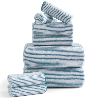 4 Piece Bath Towel Set 35"x70"Oversized Bath Towel for Bathroom Ultra Soft Fluffy Extra Large Bath Sheet Luxury Premium Bathroom Towel Highly Absorbent Quick Dry Shower Towel for Hotel Spa,Black White