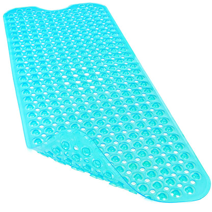 Bathtub and Shower Mats, 40x16 Inch Extra Large Non Slip Soft Bath Tub Mat with Suction Cups and Drain Holes for Bathroom Floor and Keep Tubs Clean, Machine Washable, Black