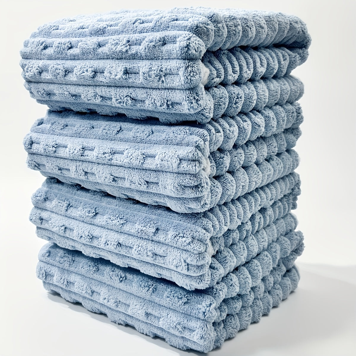 Bath Towels 4-Pack 70 X 140 Cm, 4pcs Bath Towels 70 X 140 Cm/27.5 X 55.1 Inches 4-Packs Ultra-Absorbent Waffle Weave Bath Towels, Soft, Quick-Dry, Durable, Unscented Coral Fleece Towels for Spa, Gym, And Home Use