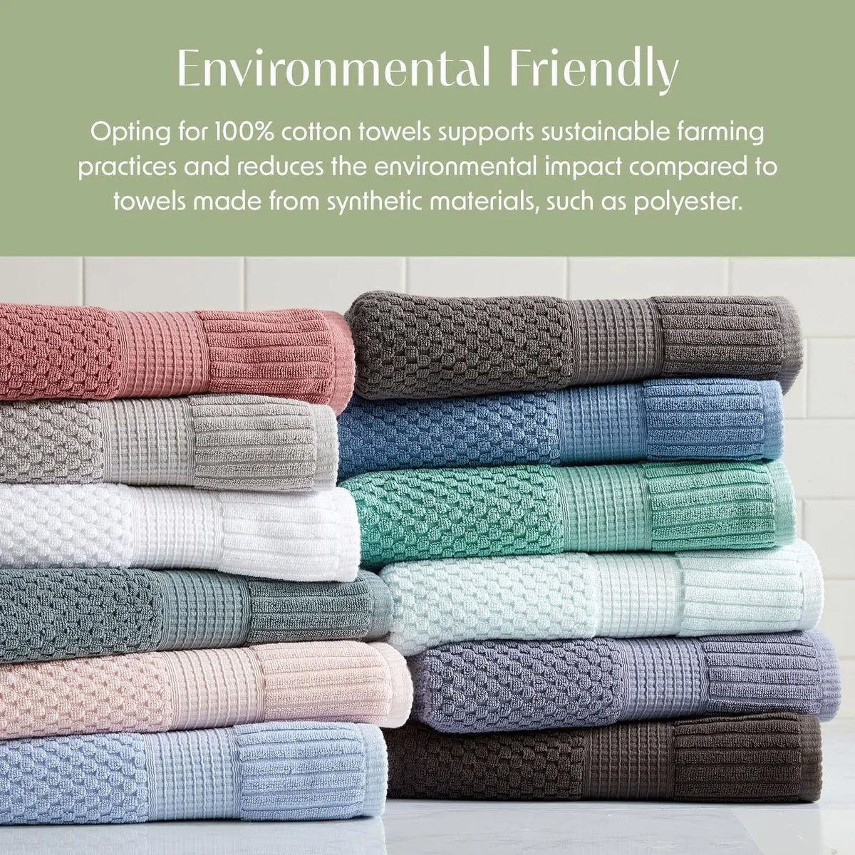 4 Pack 100% Cotton Bath Towels | Beige Towels | Oeko‑TEX Standard 100 | Soft & Absorbent, Quick‑Dry | Trinity Collection - Sand