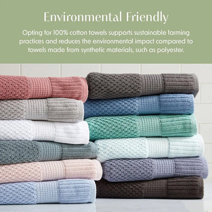 4 Pack 100% Cotton Bath Towels | Beige Towels | Oeko‑TEX Standard 100 | Soft & Absorbent, Quick‑Dry | Trinity Collection - Sand