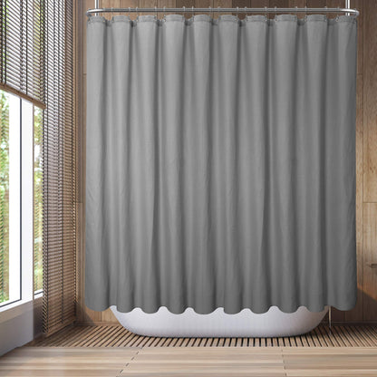 Barossa Design Waffle Weave Extra Long Shower Curtain White 84 Inch Length