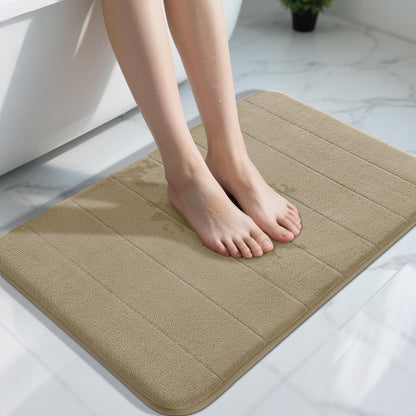 Yimobra Memory Foam Bath Mat, Super Soft & Absorbent Bathroom Rug, Grey