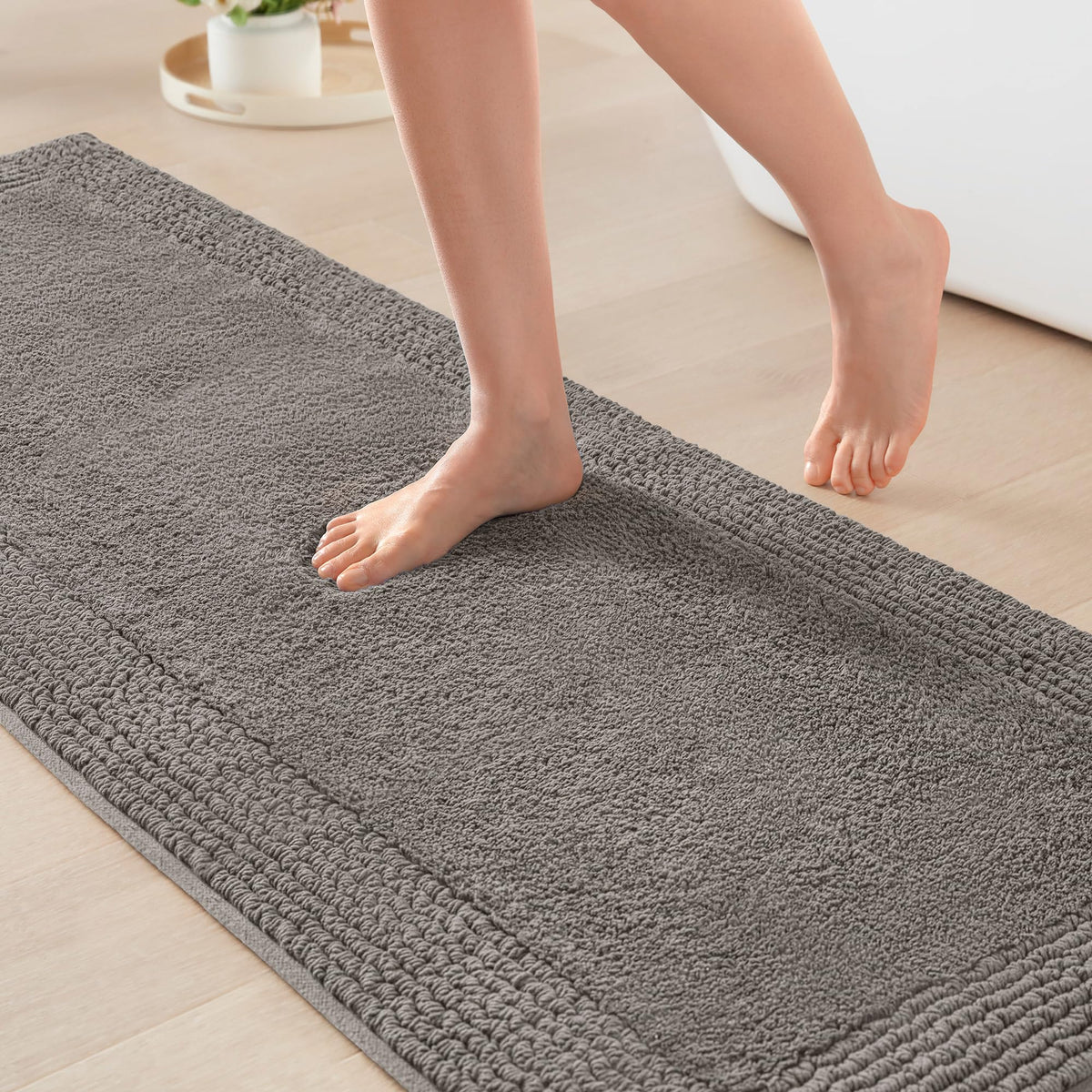 Madison Park Splendor Reversible 100% Cotton Bath Rug, 20 x 30, White