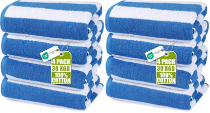 Utopia Towels Beach Towels, 4 Pack, 30x60 in, Bath Towels Cotton, Variety