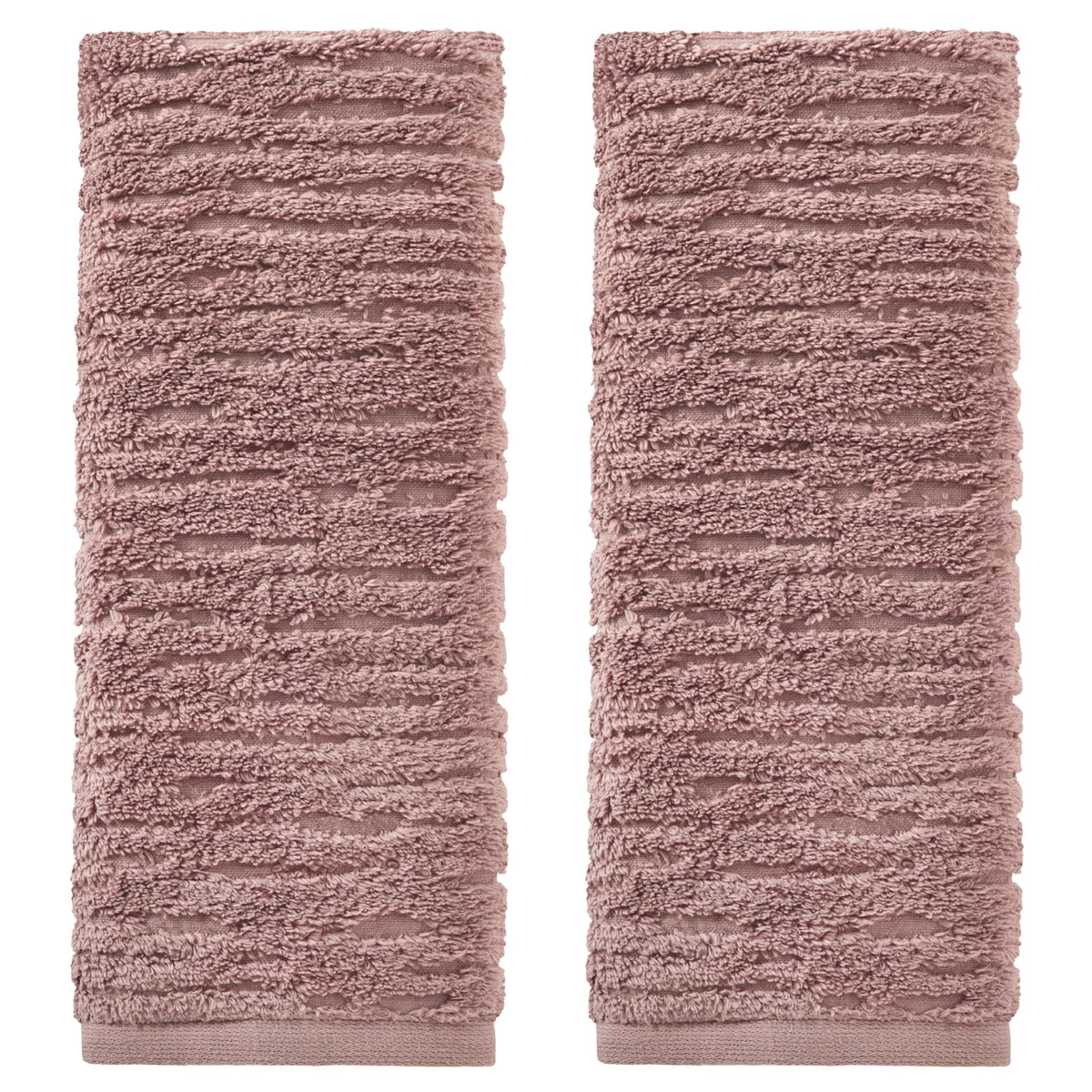 SKL Home CloudSoft Hand Towel Set, 2-Piece, 100% Cotton Luxury, Oatmeal