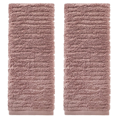 SKL Home CloudSoft Hand Towel Set, 2-Piece, 100% Cotton Luxury, Oatmeal