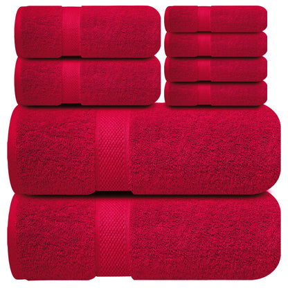 Infinitee Xclusives 100% Ring-Spun Cotton Bath Towels for Bathroom - Pack 4
