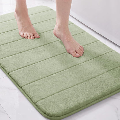 Yimobra Memory Foam Bath Mat, Super Soft & Absorbent Bathroom Rug, Grey