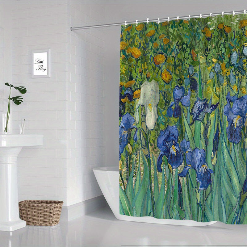 High-Definition Digital Print Polyester Bathroom Shower Curtain, 1PC