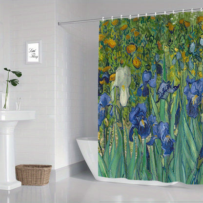 High-Definition Digital Print Polyester Bathroom Shower Curtain, 1PC