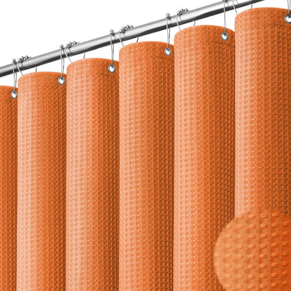 Dynamene Waffle Shower Curtain 256 GSM Heavy Duty Fabric 72"x72" Sage Green