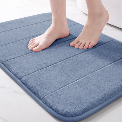 Yimobra Memory Foam Bath Mat, Super Soft & Absorbent Bathroom Rug, Grey