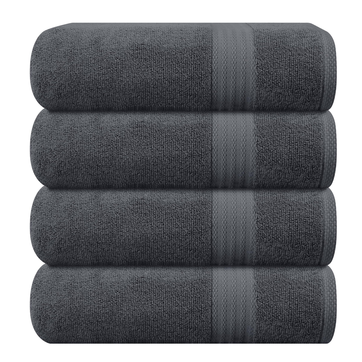 GLAMBURG Ultra Soft 8-Piece Towel Set - 100% Pure Ringspun Cotton, Contains 2 Oversized Bath Towels 27x54, 2 Hand Towels 16x28, 4 Wash Cloths 13x13 - Ideal for Everyday use, Hotel & Spa - Pink