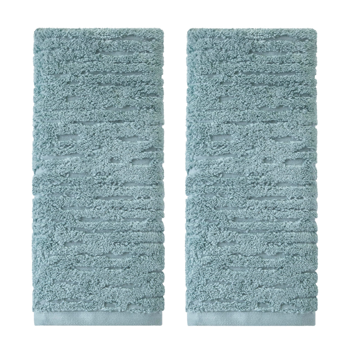 SKL Home CloudSoft Hand Towel Set, 2-Piece, 100% Cotton Luxury, Oatmeal
